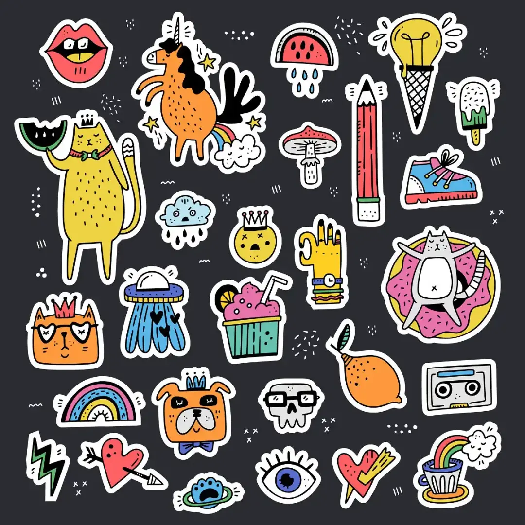 Mädchen-Mode-Aufnäher-Sticker