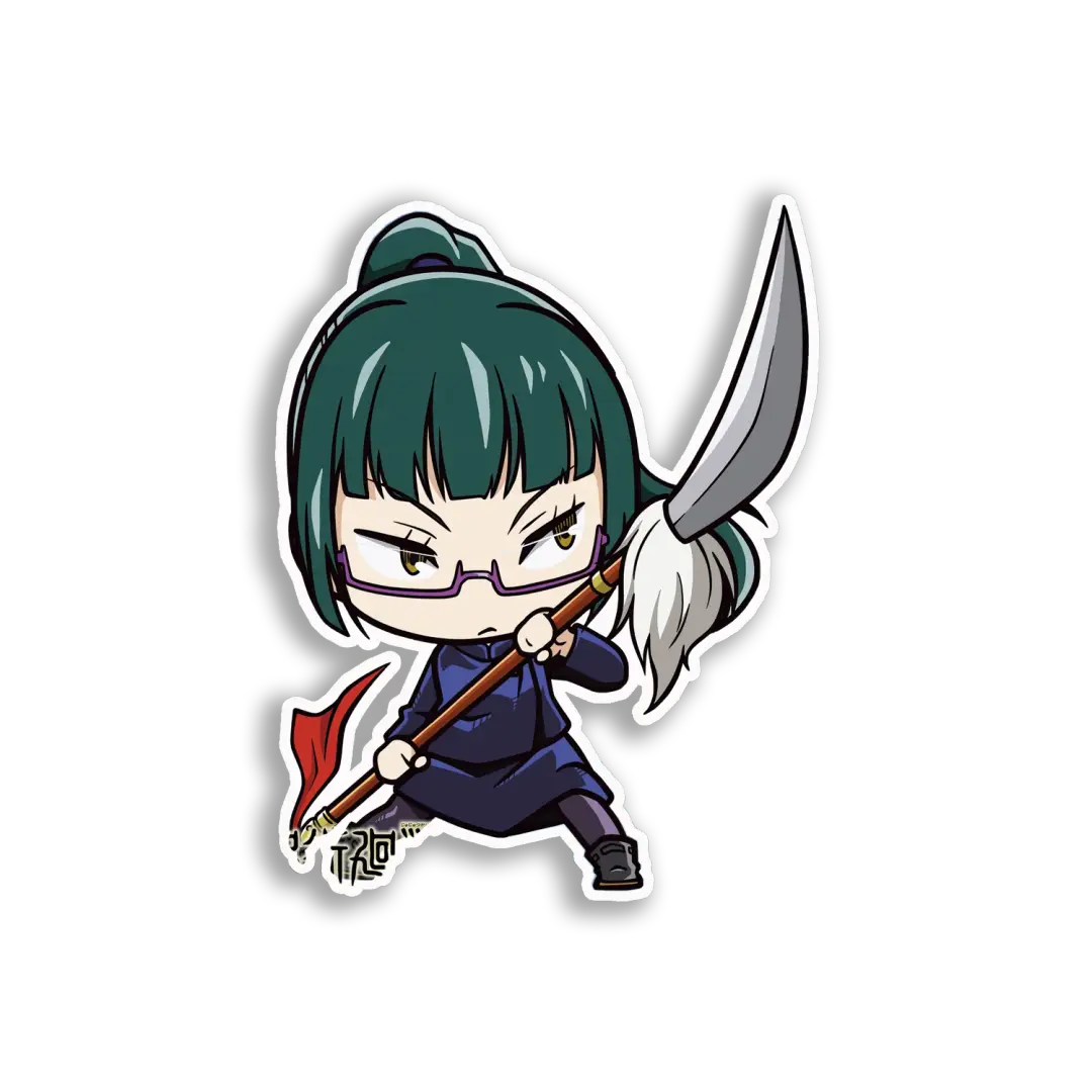 Girl with Halberd Sticker