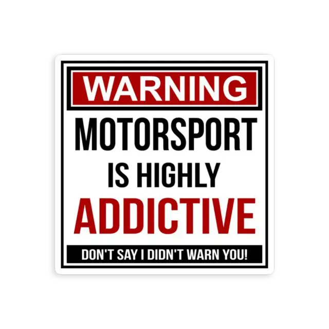 Lustiges Motorsport-Warndesign Sticker