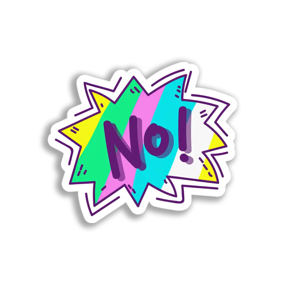 No! Speech Bubble Sticker