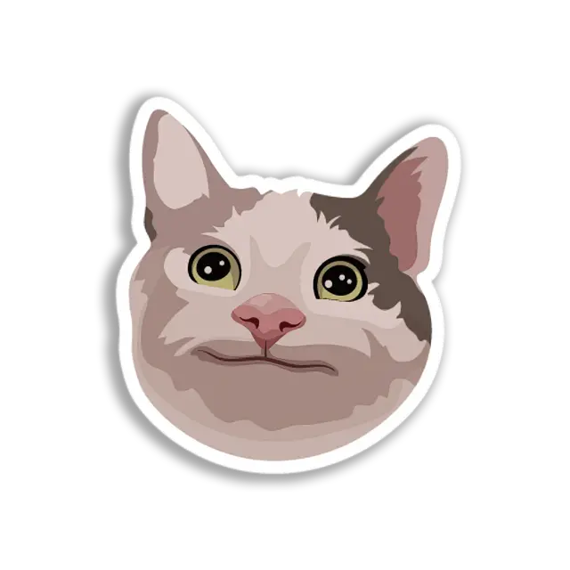 Selbstgefälliges Katzengesicht Sticker
