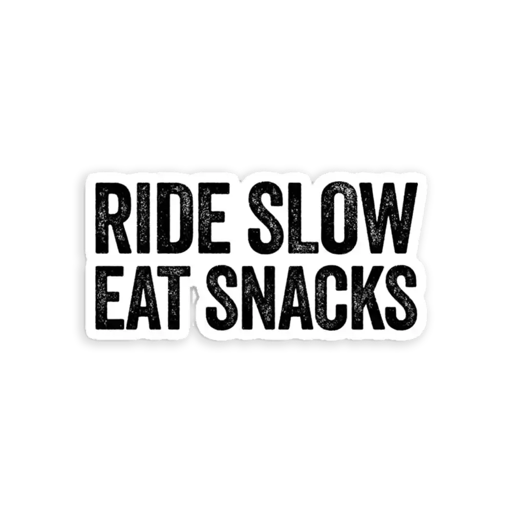 Pegatina Conduce despacio, come snacks