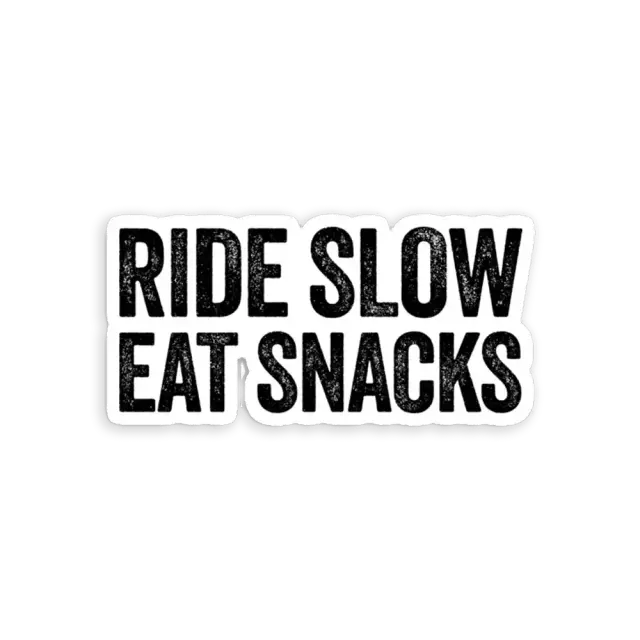 Langsam fahren, Snacks essen Sticker
