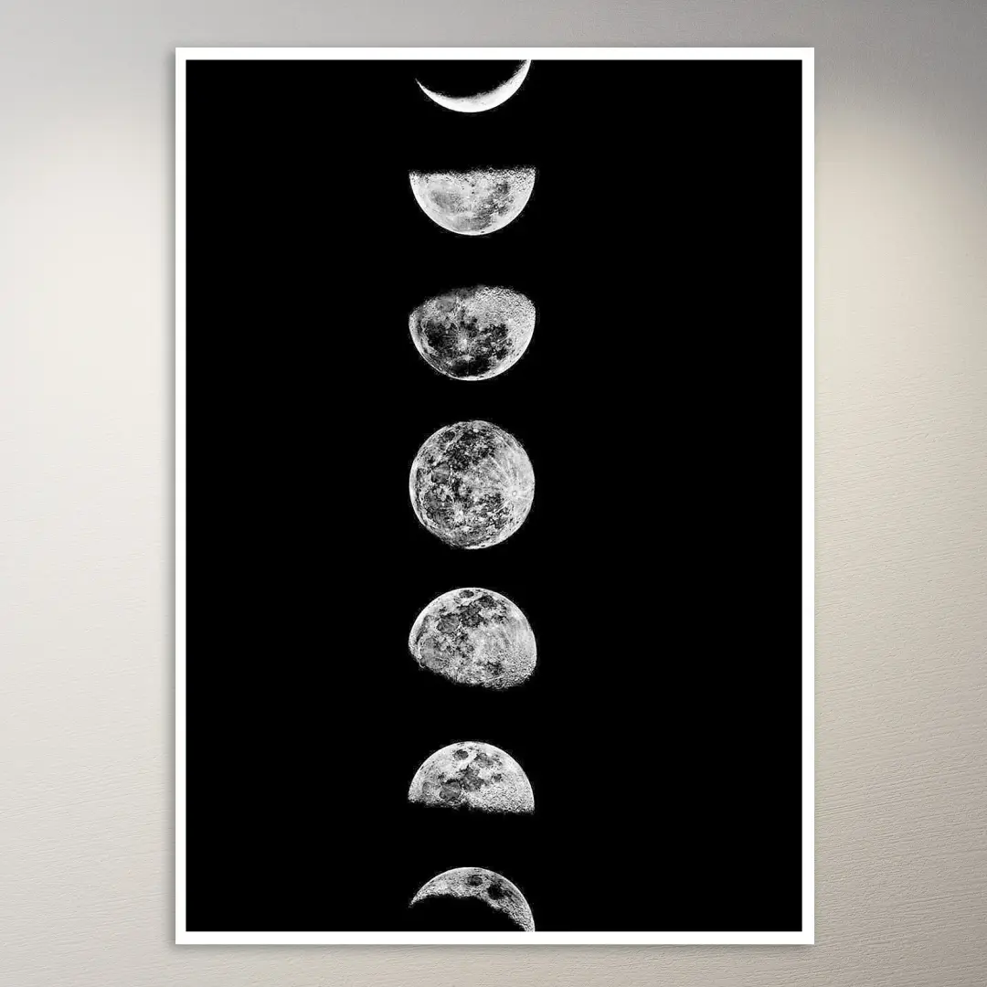Mondphasen Astronomie-Poster