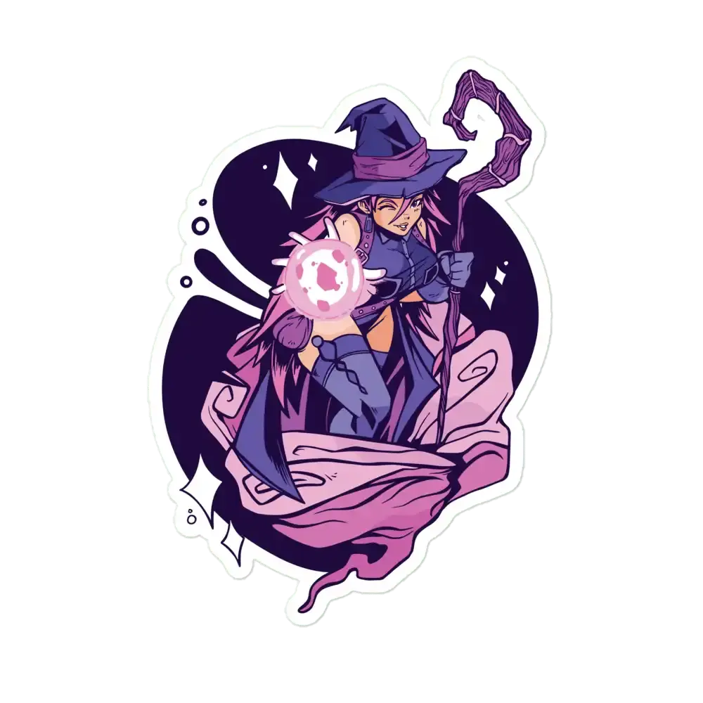 Zauberer-Anime-Mädchen Sticker