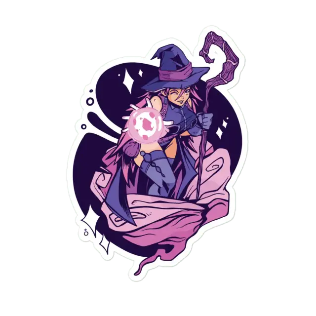 Wizard Anime Girl Sticker