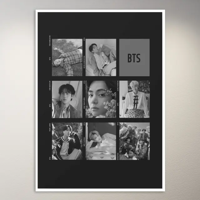 BTS OT7 inspiriertes Kunst-Poster | K-Pop-Poster | BTS-Poster