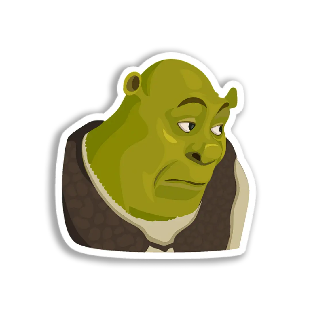 Enttäuschtes Shrek-Gesicht Sticker