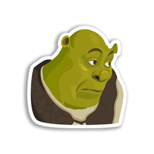 Enttäuschtes Shrek-Gesicht Sticker