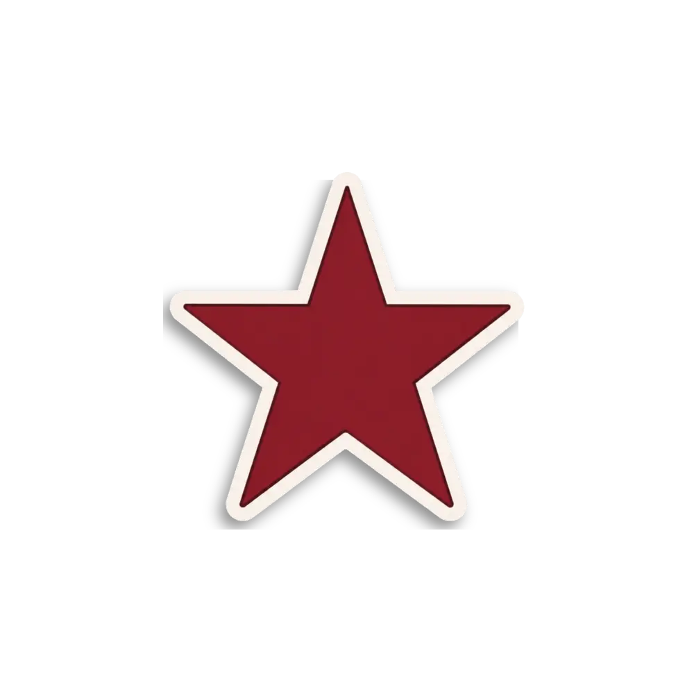 Burgunderroter Stern Sticker