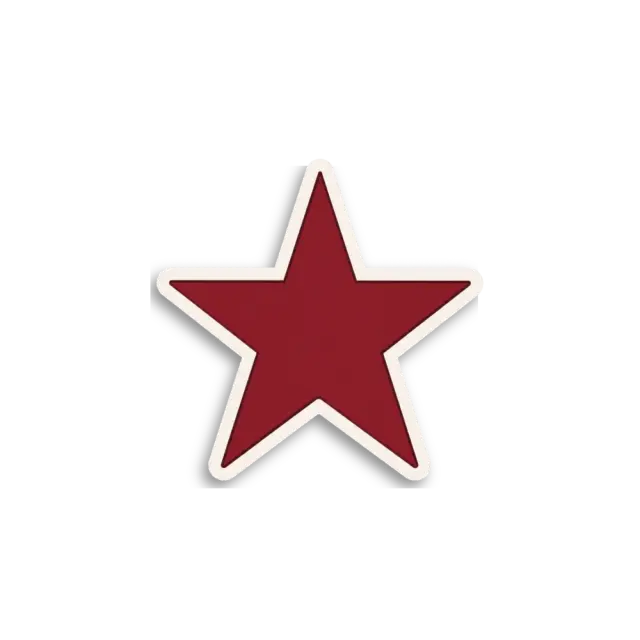 Burgundy Star Sticker