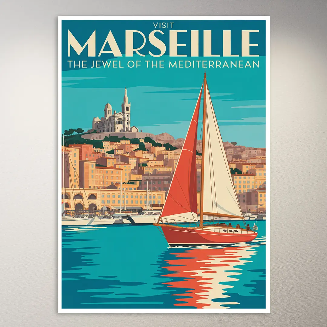 Marseille Travel Poster