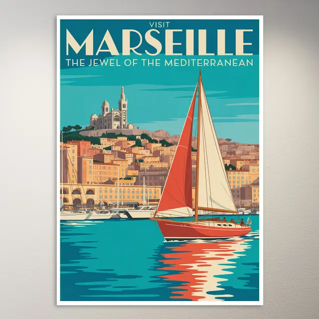 Marseille Reiseposter