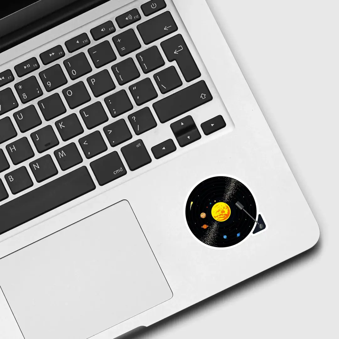 Sonnensystem-Schallplatte Sticker