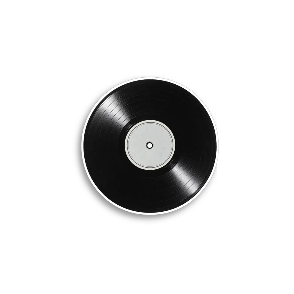 Pegatina de disco de vinilo negro