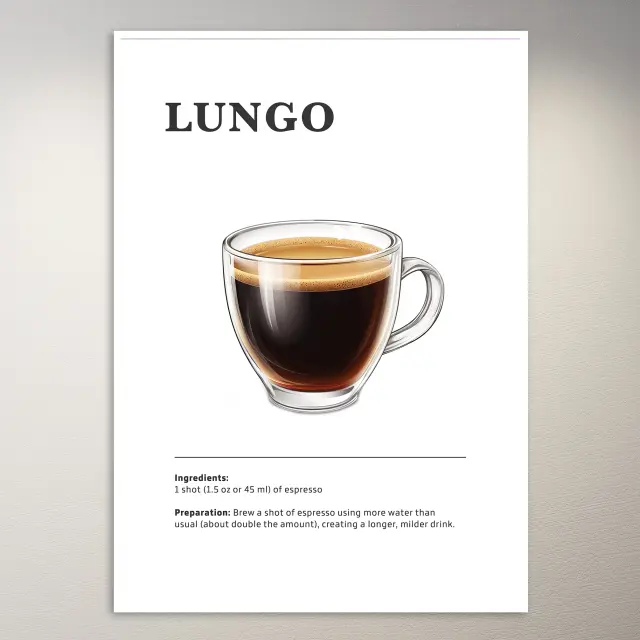 Lungo Coffee Drink Poster