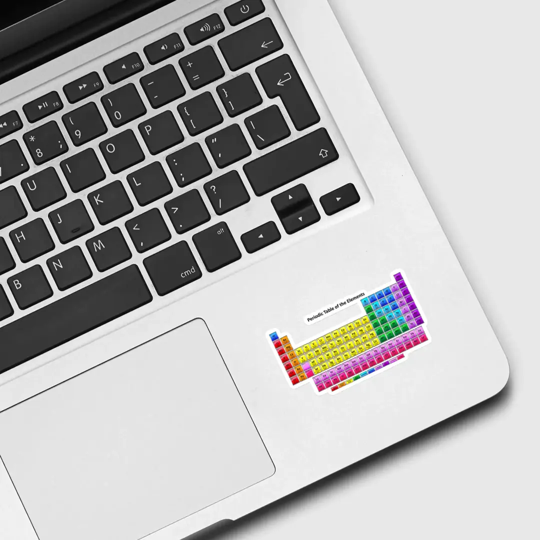 Periodic Table with all 118 Element Names Sticker