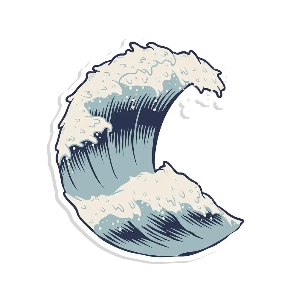 Japanische Welle Sticker