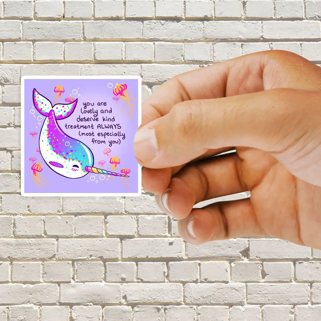 Du bist wunderbar Regenbogen-Sticker