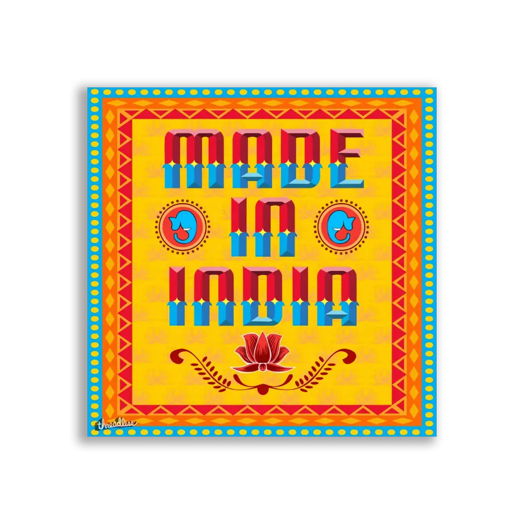 Made in India Colorful Design Sticker