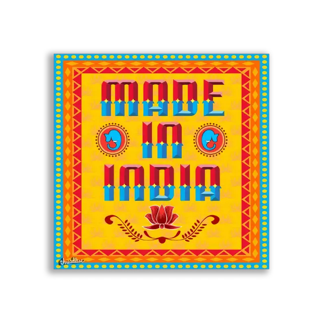 Made in India Colorful Design Sticker