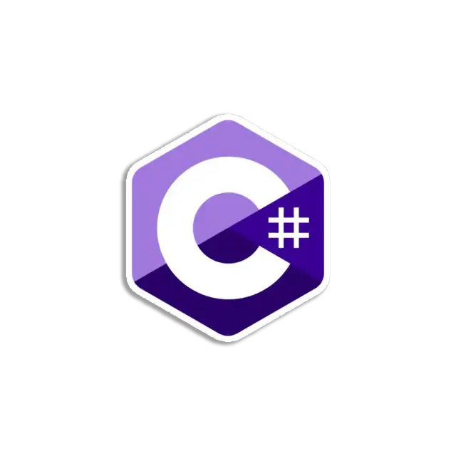 C# Sharp sharp purple Sticker