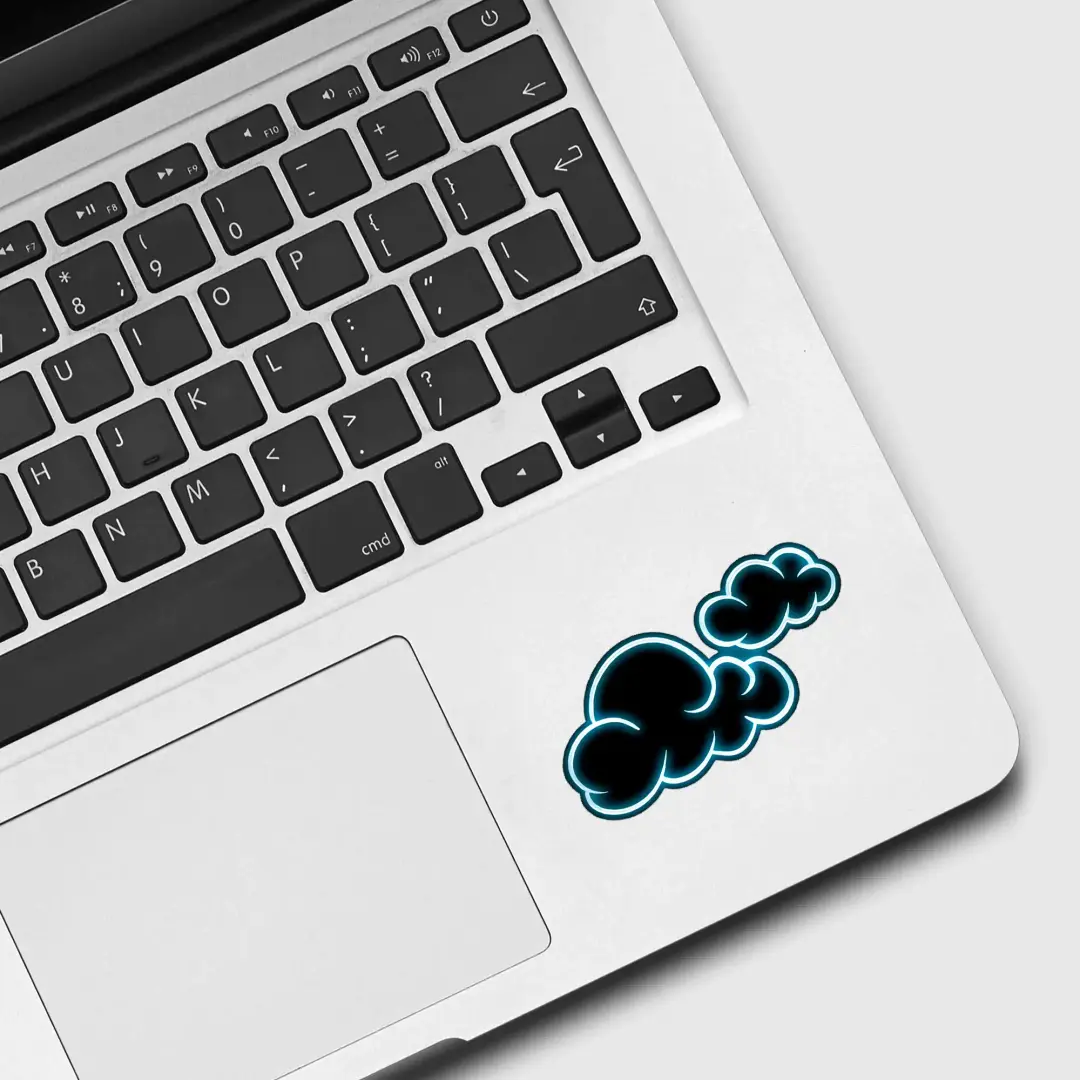 Neon Clouds Sticker