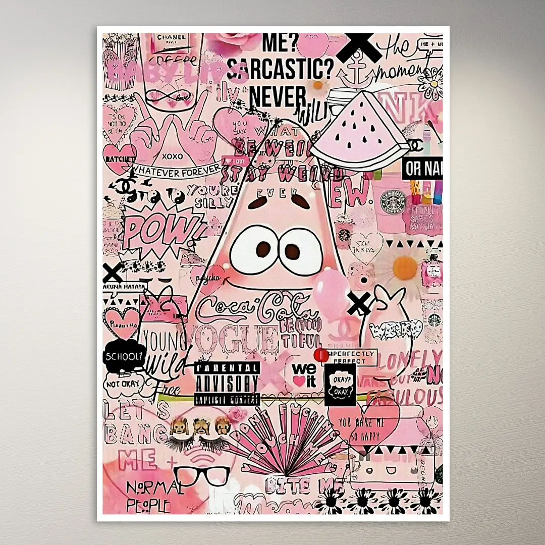 Rosa Moodboard-Poster | Ästhetik-Poster