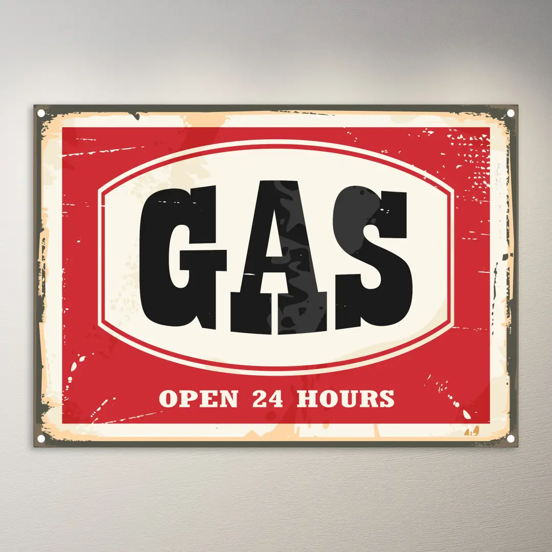 Vintage-Poster | Tankstellen-Schild-Poster