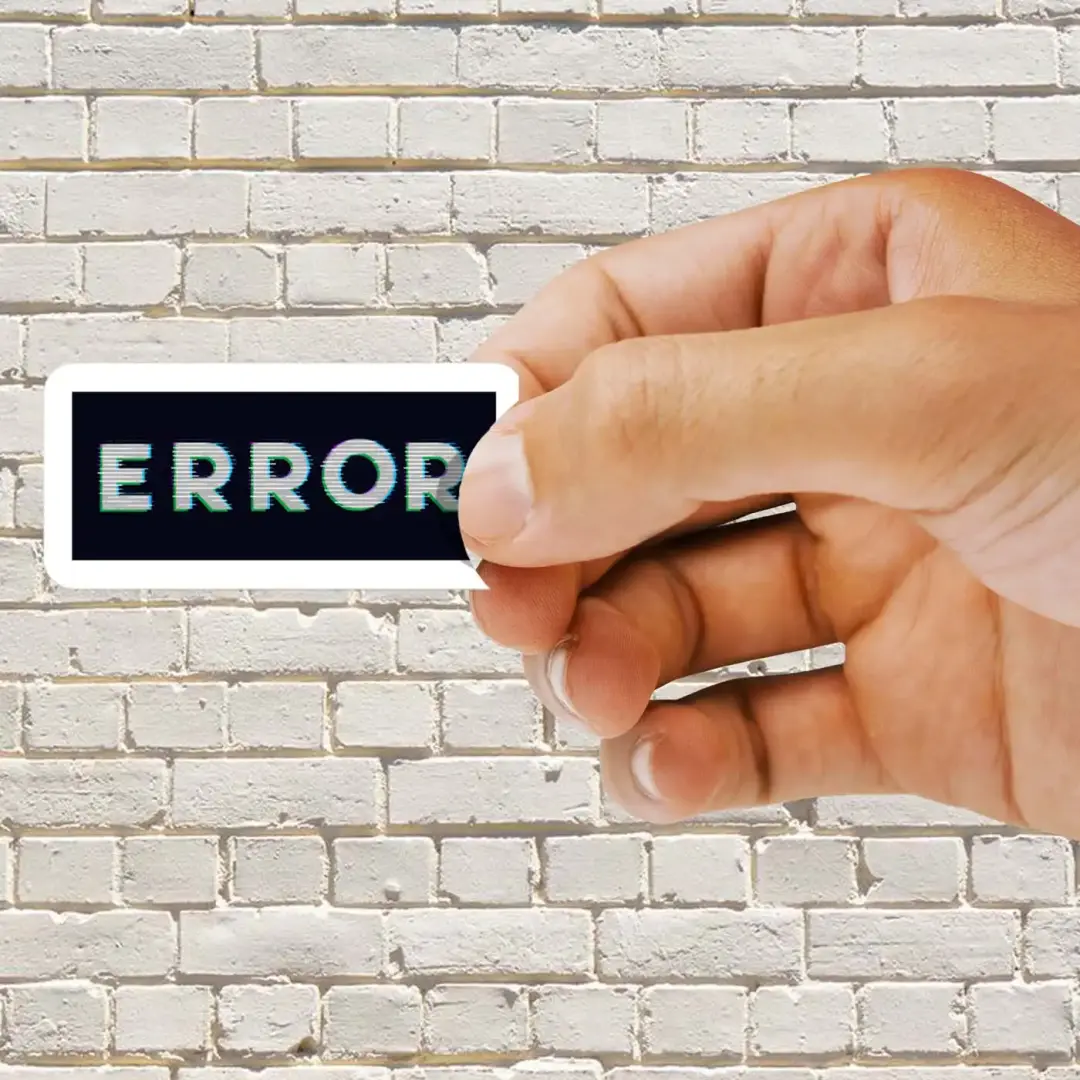 Error on a Black Background Sticker