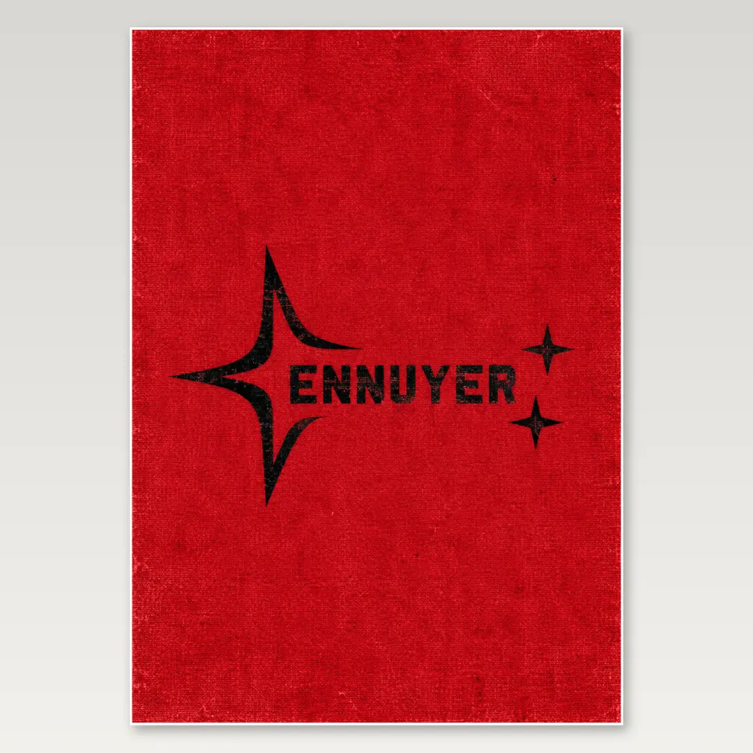 Ennuyer Red A4 Poster
