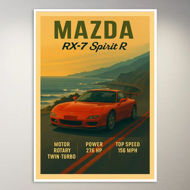 ملصق فني Mazda RX-7 Spirit R