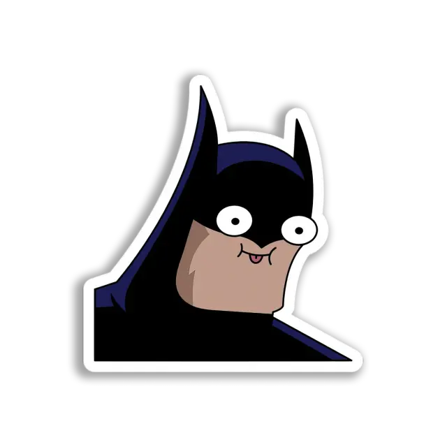 Pegatina de cara graciosa de Batman