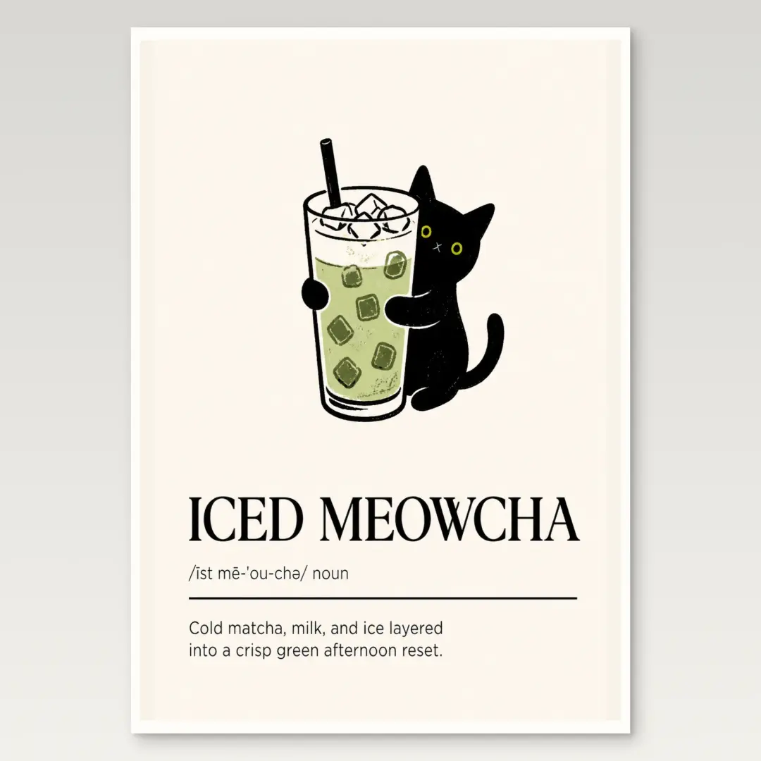 Iced Meowcha Poster