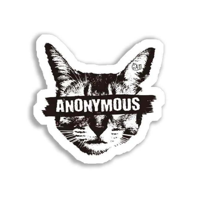 Anonyme Katze Sticker