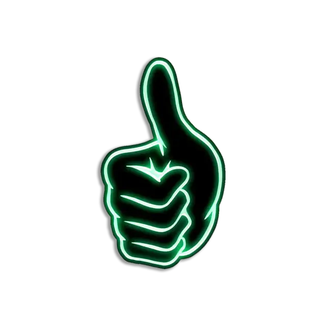 Neon-Daumen hoch Sticker