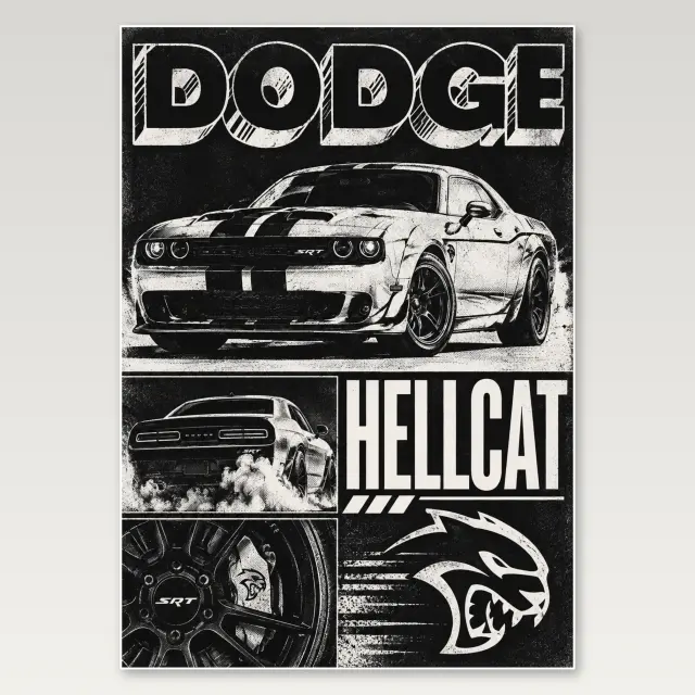Dodge Hellcat A4 Poster