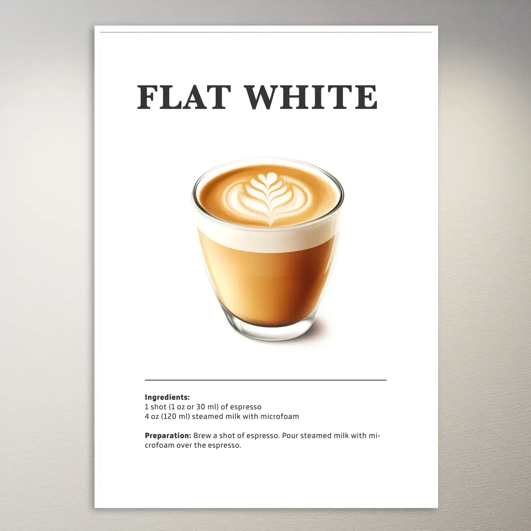 Póster de café Flat White
