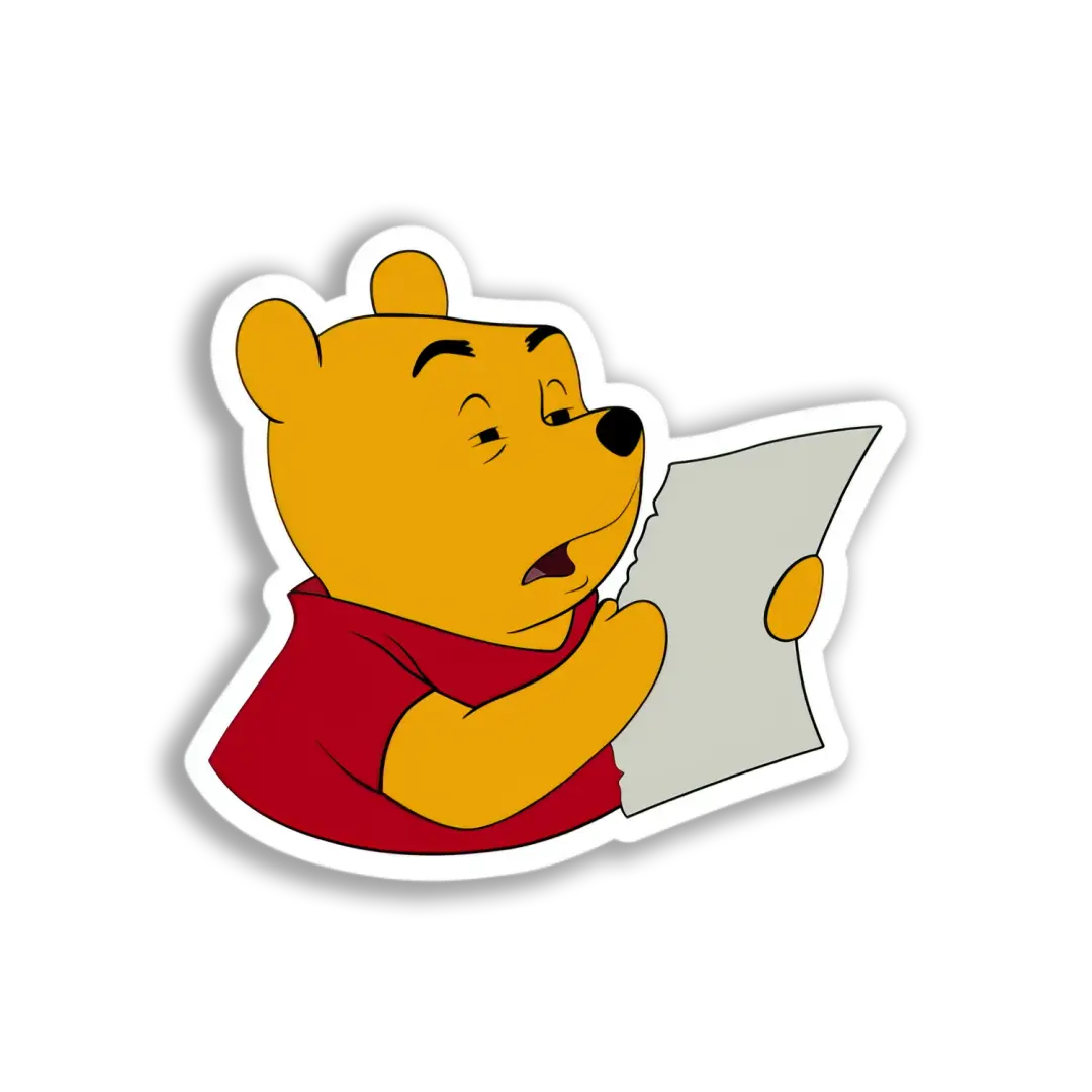 Winnie the Pooh Reading Sticker