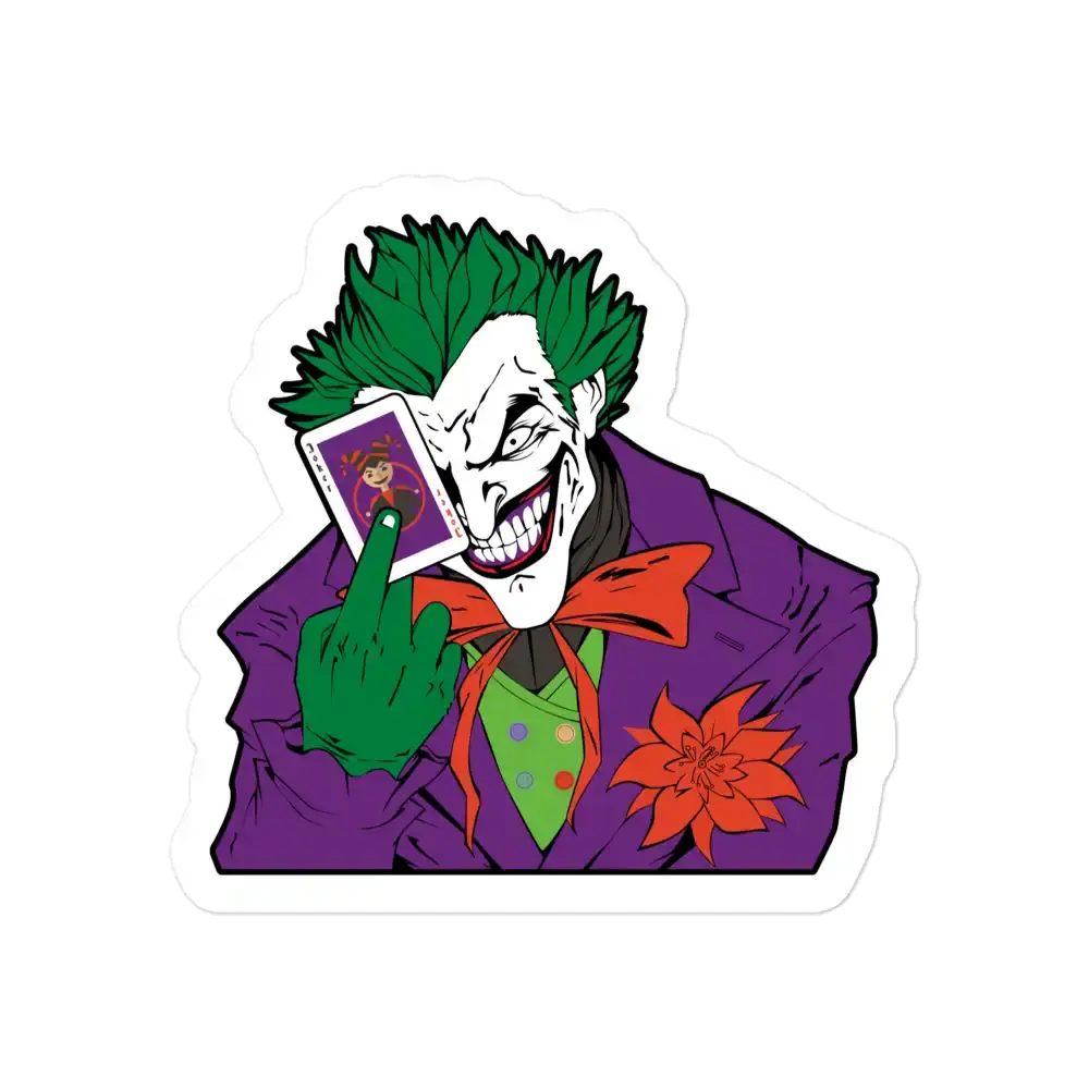 Joker mit Karte Sticker