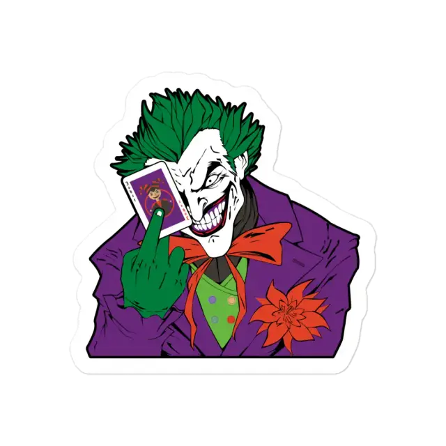Joker mit Karte Sticker