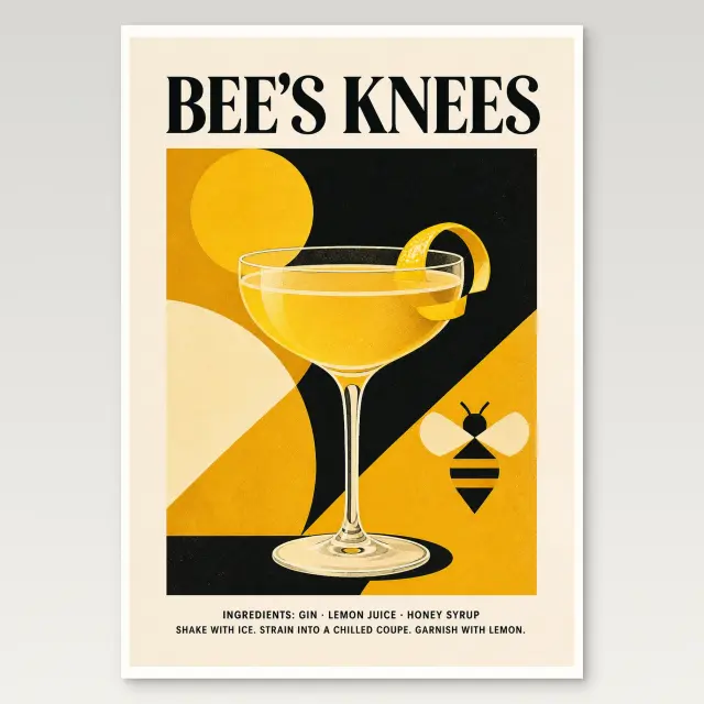 ملصق فني Bees Knees