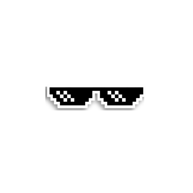Pixel Sunglasses Sticker