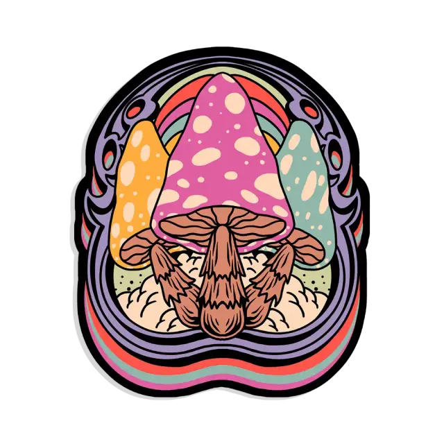 Trippy Mushroom Sticker