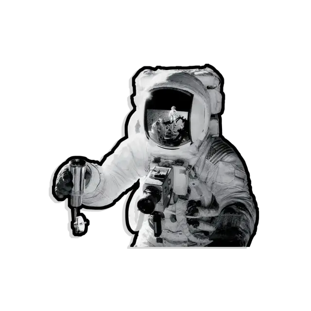Astronaut on Moon Sticker