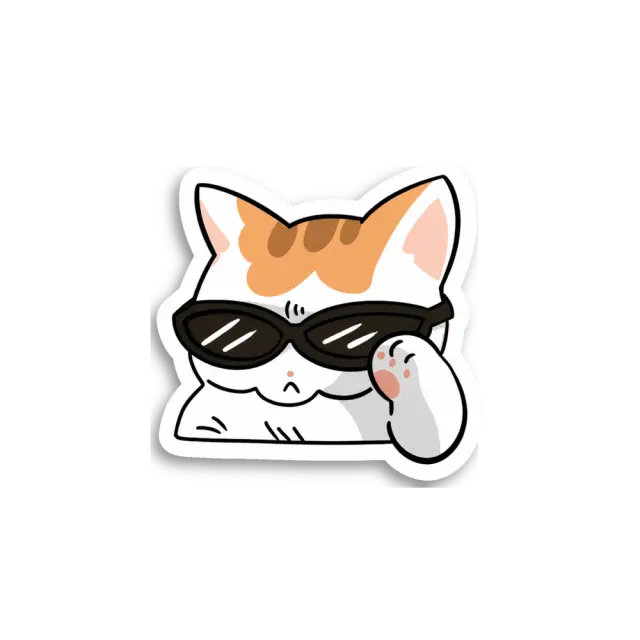 Katze mit Sonnenbrille Sticker