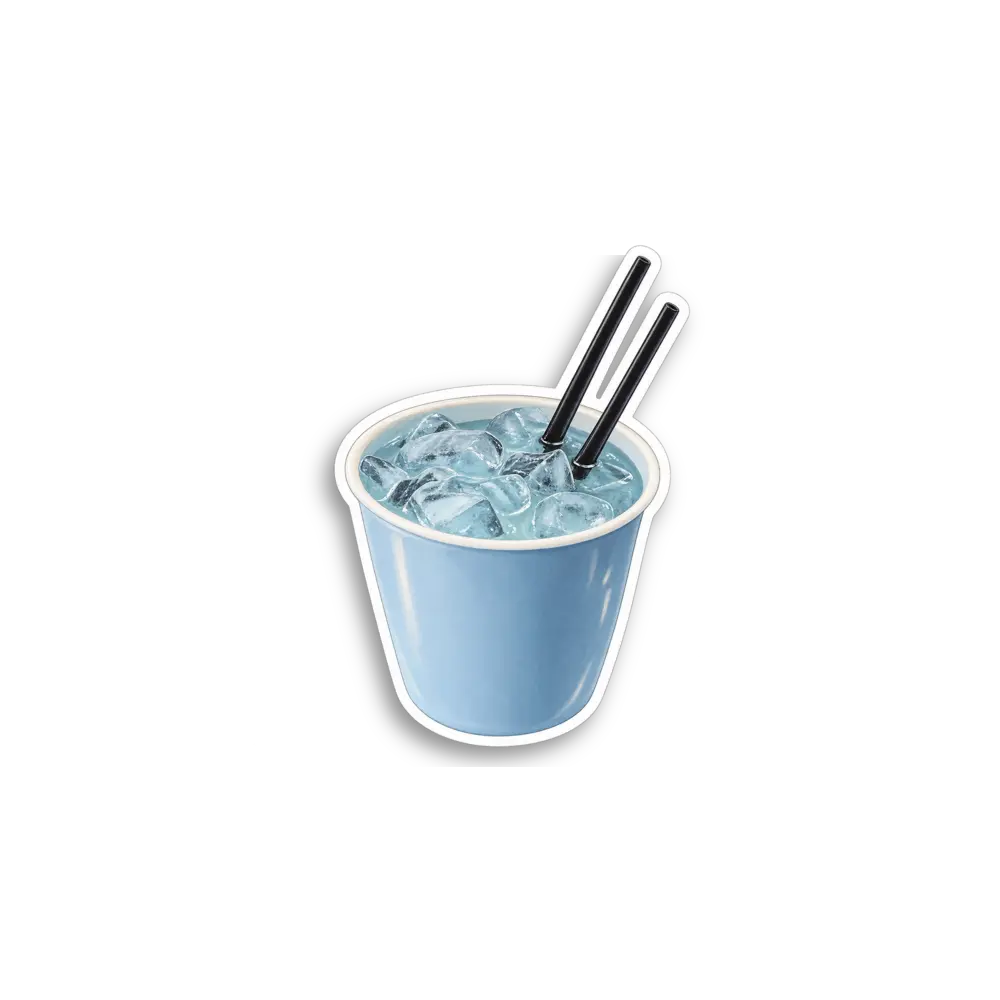 Blue Cup Sticker
