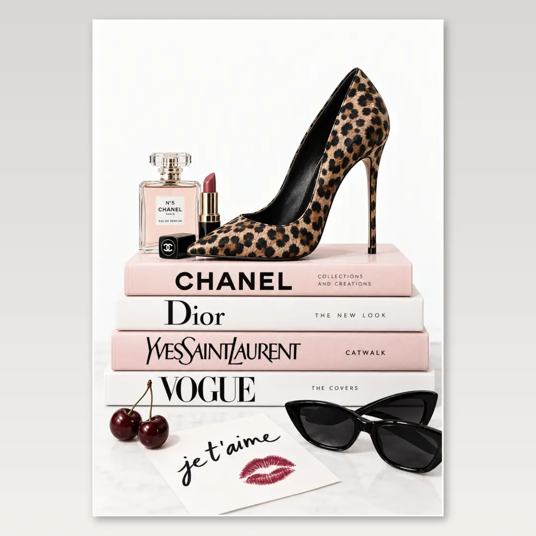 Leopard Heel Books A4 Poster