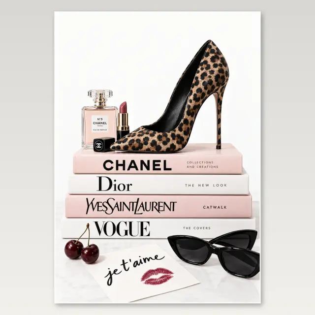 Leopard Heel Books A4 Poster