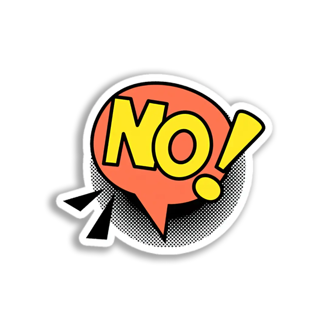 Comic Book No! Sticker